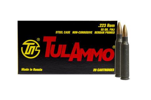 120 ROUNDS TULA 223 REM 55 GR FMJ STEEL