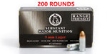 200 ROUNDS 9 MM LUGER 115 GR BJB ZINC PLATED STEEL