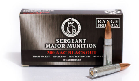 300 AAC BLACKOUT 125 GR FMJ ZINC PLATED STEEL CASE 960 ROUNDS